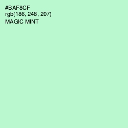 #BAF8CF - Magic Mint Color Image